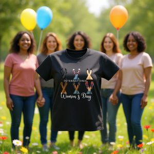 T-shirt per la Giornata Internazionale della Donna, 100% cotone, casual, con stampa femminista, girocollo, manica corta, vestibilità regolare - Product Image 2