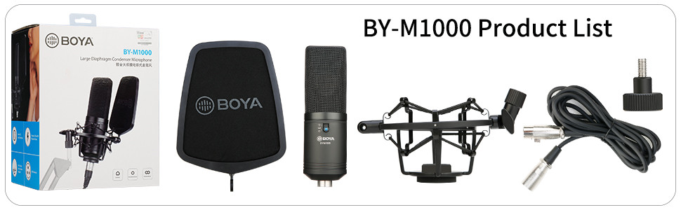 BOYA BY-M1000 コンデンサーマイク BOYABY-M1000コンデンサーマイクユーザーマニュアル