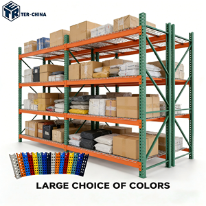 Sistema de Estanterías para Paletas Industriales TER OEM con Estructura de Vigas y Plataforma de Malla Metálica para Soluciones de Almacenamiento en Almacenes de Manufactura - Product Image 1