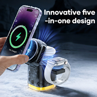 Nouveau produit innovant Q I2.2 25W Chargeur sans fil 5 en 1, support pliable, chargeur de bureau avec lumière nocturne, câble rétractable