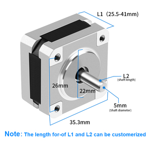 Rb NEMA 14 lai động cơ bước de Moto cho máy khắc cho <span class=keywords><strong>DC</strong></span> Tốc độ động cơ điều khiển HB 12V 24V 48V - Product Image 2