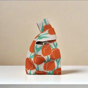 Bolsa Navideña Tejida Multicolor de Fábrica, Bolsa de Flores Personalizada a la Moda para Regalos de Navidad - Product Image 6