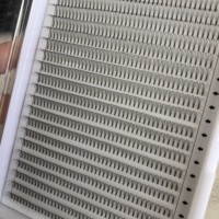 Plateau XL noir mat 2D 3D 4D 5D 0.1MM grand plateau 20 rangées de ventilateurs préfabriqués à tige courte cils de marque privée personnalisés