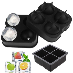 Molde de silicona para cubitos de hielo cuadrados y redondos, hecho a mano, para whisky y cerveza, bandeja de hielo, herramientas para helados, 4, 6, 8 cavidades, en bolsa OPP, ¡superventas! - Product Image 2