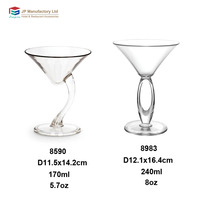 Gobelet en paille fantaisie en verre martini en plastique transparent incassable pour le camping de fête de mariage