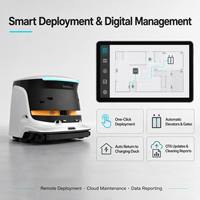 Robot de nettoyage commercial intensif avec navigation LiDAR 5-en-1 : balayage, lavage, désinfection, recharge automatique pour hôtels et entrepôts