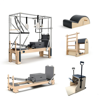 Ensemble de cinq pièces de Pilates en bois d'érable de haute qualité pour lit semi-élevé, idéal pour la gym, l'entraînement personnel, le studio de yoga et le fitness à domicile