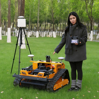 Tondeuse à fléaux thermique télécommandée automatique GPS AWY-550 24V sans fil autopropulsée avec fonction de travail automatique pour terrains en pente et vergers