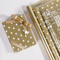 Papier d'emballage cadeau de Noël 43x300cm enduit de silicone en pâte vierge jetable