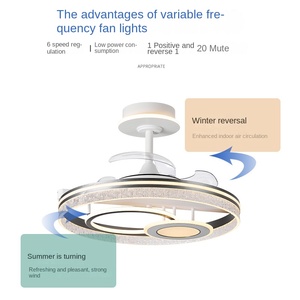 Ventilateur de plafond décoratif moderne télécommandé Lampe à 5 lampes pour l'intérieur et l'extérieur avec moteur à courant continu Lampe à ventilateur de 52 pouces - Product Image 4