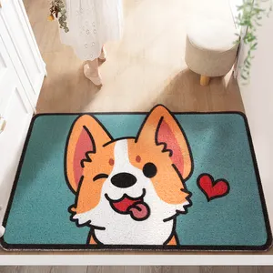 Pvc Coil Door Mat Rug Entryway Welcome Mat Waterproof Shoe Carpet Pet Mat Print Customized Non-slip Indoor Outdoor Novelty Adult