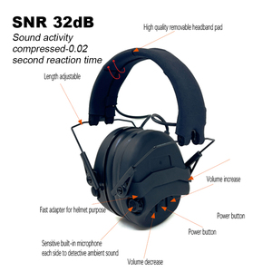 Cache-oreilles de protection auditive de tir électronique OEM Protection auditive Cache-oreilles pliable tactique de sécurité à réduction de bruit - Product Image 5