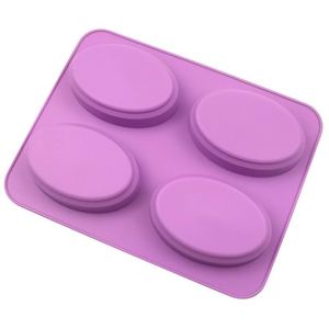 Moule à savon et à bougies en silicone écologique, 4 cavités, forme ellipse, motif ange, fabrication OEM/ODM - Product Image 2