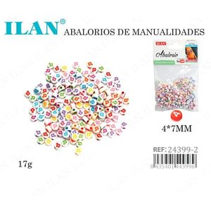 Perline per Artigianato Ilan 4x7mm Multicolore a Forma di Fiore per Creazioni 17g - Product Image 1