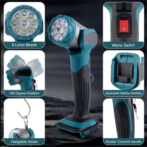ไฟฉาย LED สำหรับซ่อมรถยนต์ ใช้กับเครื่องมือไฟฟ้าลิเธียม ไฟส่องสว่างสำหรับงานซ่อม - Product Image 3