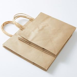 Bolsa de Papel Kraft Reciclable Clásica con Relieve Personalizado, Asas Planas/Trenzadas, Impresión Digital para Logotipo Empresarial, Tienda de Ropa - Product Image 1