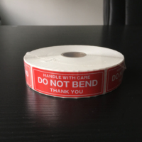1 "x 3" 1000 pièces autocollants d'avertissement d'expédition auto-adhésifs-poignée avec soin ne pas plier l'étiquette pour les paquets enveloppe et enveloppe à bulles