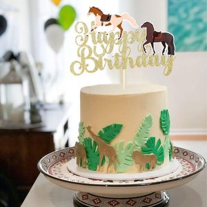 1 pièce Décoration de <span class=keywords><strong>gâteau</strong></span> Joyeux Anniversaire <span class=keywords><strong>Cheval</strong></span>, Pique à <span class=keywords><strong>gâteau</strong></span> <span class=keywords><strong>Cheval</strong></span> pour <span class=keywords><strong>thème</strong></span> équestre, Baby Shower, Fournitures de fête d'anniversaire pour enfants - Product Image 4