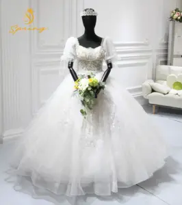 2024 свадебное платье с аппликацией