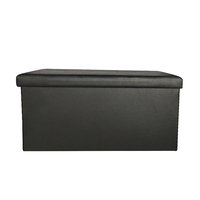 Banc de rangement convertible moderne en cuir PU à double siège, pliable, avec housse amovible pour chambre à coucher - Prix usine