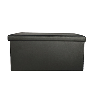 Factory Price PU Leather Double <strong>Seat</strong> Folding <strong>Storage</strong> <strong>Bench</strong> Small Sofa <strong>Bench</strong> with Movable Cover - Product Image 2