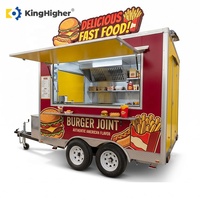 Remorque alimentaire commerciale entièrement équipée, cuisine mobile personnalisée, camion de restauration rapide, chariot de concession, chariot à burgers de rue