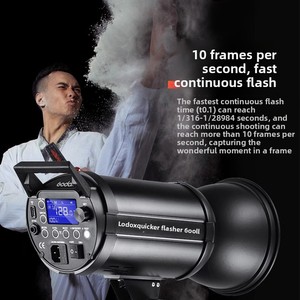 Flash Godox Shenniu 600W II Deuxième Génération, Lumière de Studio Photo Haut de Gamme, Synchronisation Haute Vitesse, Récepteur Intégré - Product Image 1