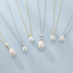 Collar de Perlas de Agua Dulce de Lujo, Plata de Ley 925, Joyería para Mujer, Regalos de Cumpleaños, Cadena con Colgante de Perla Real Chapada en Oro de 14K - Product Image 6