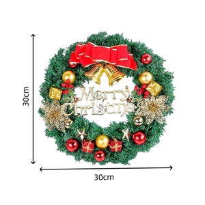 Guirlande <span class=keywords><strong>de</strong></span> Noël artificielle rouge <span class=keywords><strong>d</strong></span>'hiver, guirlande <span class=keywords><strong>de</strong></span> Noël pour <span class=keywords><strong>porte</strong></span> <span class=keywords><strong>d</strong></span>'<span class=keywords><strong>entrée</strong></span>, <span class=keywords><strong>d</strong></span>écoration <span class=keywords><strong>de</strong></span> Noël pour la maison - Product Image 2