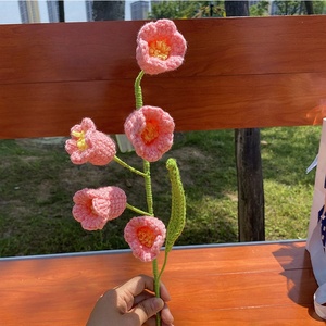 Fleur tricotée personnalisée <span class=keywords><strong>muguet</strong></span> décor à la maison noël <span class=keywords><strong>anniversaire</strong></span> mères saint valentin cadeau crochet <span class=keywords><strong>bouquet</strong></span> <span class=keywords><strong>de</strong></span> fleurs - Product Image 6