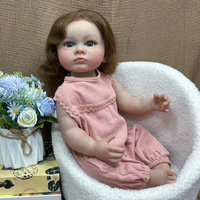 55cm Reborn-Puppe Tutti Realistische Mädchenpuppe Weiches Vinyl-Spielzeug für Kinderspielzeug und Gesellschaftsspiel Geschenk