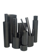 Tube en fibre de carbone 3K sur mesure, extra large, haute résistance, léger, 100-2800°C, prix avantageux pour les commandes importantes, directement de l'usine