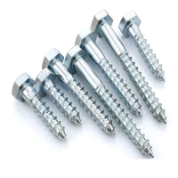 Vis de suspension et goujons métalliques zingués pour bois (vis métriques en acier au carbone)