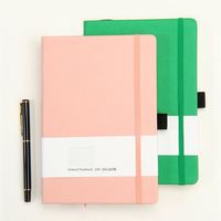 Carnet promotionnel personnalisé en cuir avec logo gaufré, pages intérieures, reliure et sangle élastique, formats A4, A5, A6