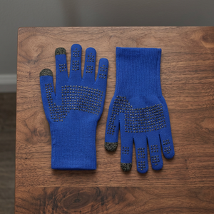 Blue Full Finger <b>Gloves</b> Non-Slip Outdoor Unisex Polyester All Seasons <b>Sports</b> <b>Gloves</b> - Product Image 1