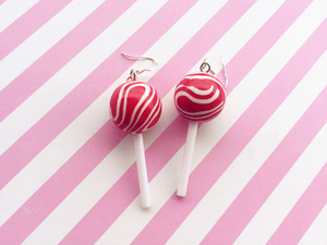 Kawaii Simulazione 3D Lollipop Ciondola Gli <span class=keywords><strong>Orecchini</strong></span> Candy <span class=keywords><strong>Polimerica</strong></span> Cabochons Flatback Orecchino Per Le Donne Carino Regalo Di Compleanno - Product Image 5