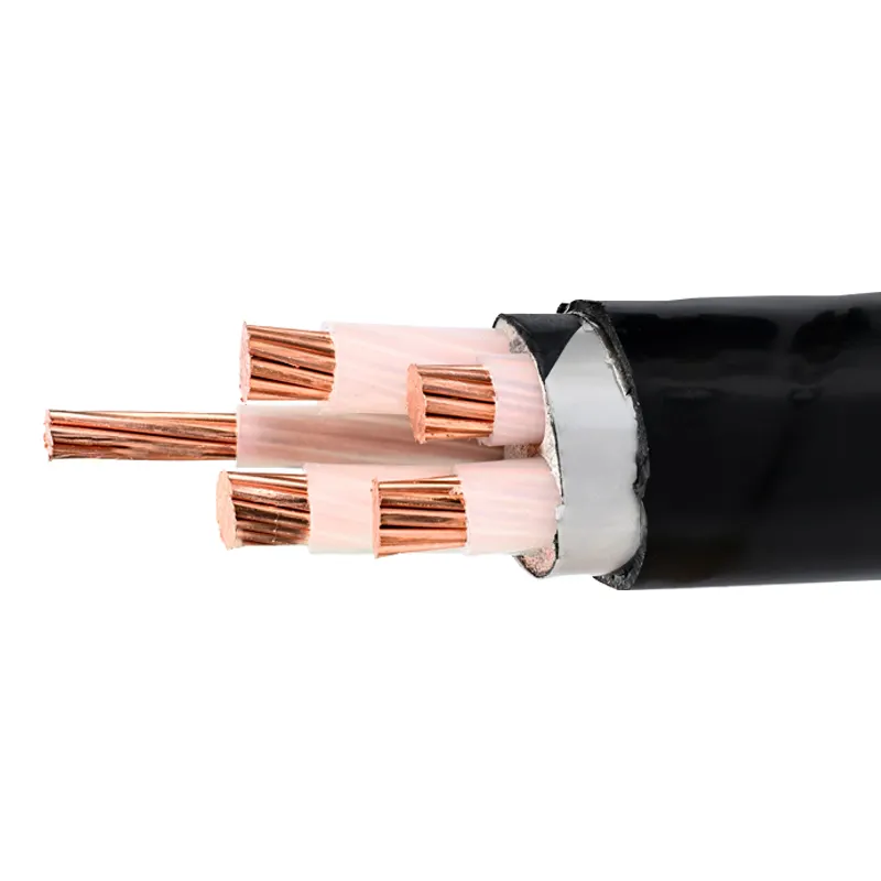 Yeraltı 4 çekirdekli yalıtım elektrik teli Cooper tedarikçisi güç kablosu Xlpe Pvc 0.6/1kv alçak gerilim kablosu