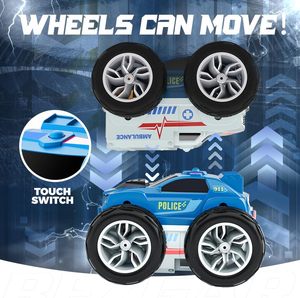 Voiture de police et d'ambulance télécommandée 2 en 1 Voiture de cascade RC double face avec 360 Flip Spinning Toy RC Drift Car - Product Image 4