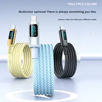 100W USB-C zu Typ-C Schnellladekabel mit LED-Leistungsanzeige und Nylon-Ummantelung für Kamera & Kopfhörer Telefon/Laptop OEM