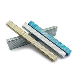 China Tianjin High Quality Staples Manufacturer Smooth U Type Galvanized Crown Staples Furniture Sofa Staples - Product Image 5