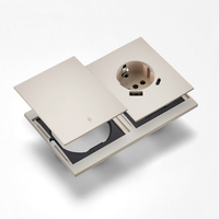 Interruptores y Enchufes de Pared WESA Ultrafinos con Botón Pulsador EU de 1/2/3 Vías con Enchufe USB Tipo C, Combinación Libre, Diseño Moderno de Lujo