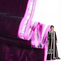 Tissu de doublure en velours tissé uni 100 % polyester 200-220 g/m² avec logo personnalisé pour vêtements