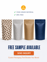 Sachets d'emballage métallisés personnalisés imprimés, refermables avec fermeture éclair, de qualité alimentaire, résistants à l'humidité, avec logo, pour café et snacks