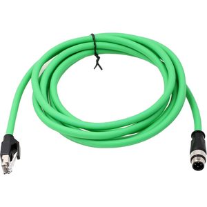 Câble réseau Ethernet HangTon M12 4 broches vers RJ45 pour lecteur de codes-barres, scanner, automatisation industrielle - Product Image 4