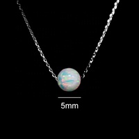 Haute qualité australien opale minimalisme 925 argent Sterling clavicule chaîne océan bleu feu blanc opale collier pour les femmes