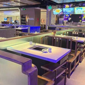 Barbecue <span class=keywords><strong>coréen</strong></span> sans fumée intégré Barbecue électrique Hot Pot Table Cuisinière à induction individuelle pour les repas et les restaurants - Product Image 6