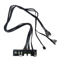 Conector Frontal para Gabinete de PC, HUB para Tarjeta de Video, Doble USB 3.0 + Altavoz + Cable para Auriculares, Placa de Extensión PCB, Interfaz de Panel Frontal para Computadora