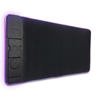 Tapis de souris de jeu RGB personnalisé en usine, tapis de bureau imprimé avec image personnalisée et support de charge sans fil intégré pour PC portable