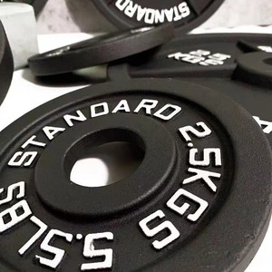 Placa de agarre de parachoques de entrenamiento de gimnasio comercial Agujero grande Alto elástico Cross-Border Tabletas de <span class=keywords><strong>pesas</strong></span> de acero coloridas para peso - Product Image 4
