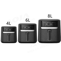 AOJA Couleur Personnalisée Ménage Écran Tactile Visible 4L 6L 8L Friteuse Numérique Multifonctionnelle Sans Huile Friteuses à Air